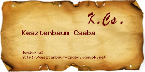 Kesztenbaum Csaba névjegykártya